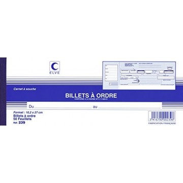 ELVE Carnet à souche...