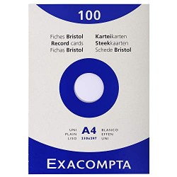 EXACOMPTA Fiches bristol,...